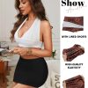 Women Mini Skort Skirts Pencil Bodycon Short Skirts Y2k Leopard Print Skorts with Shorts Underneath