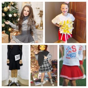 Little Big Girls' High Waist Knitted Flared Pleated Skirt Casual